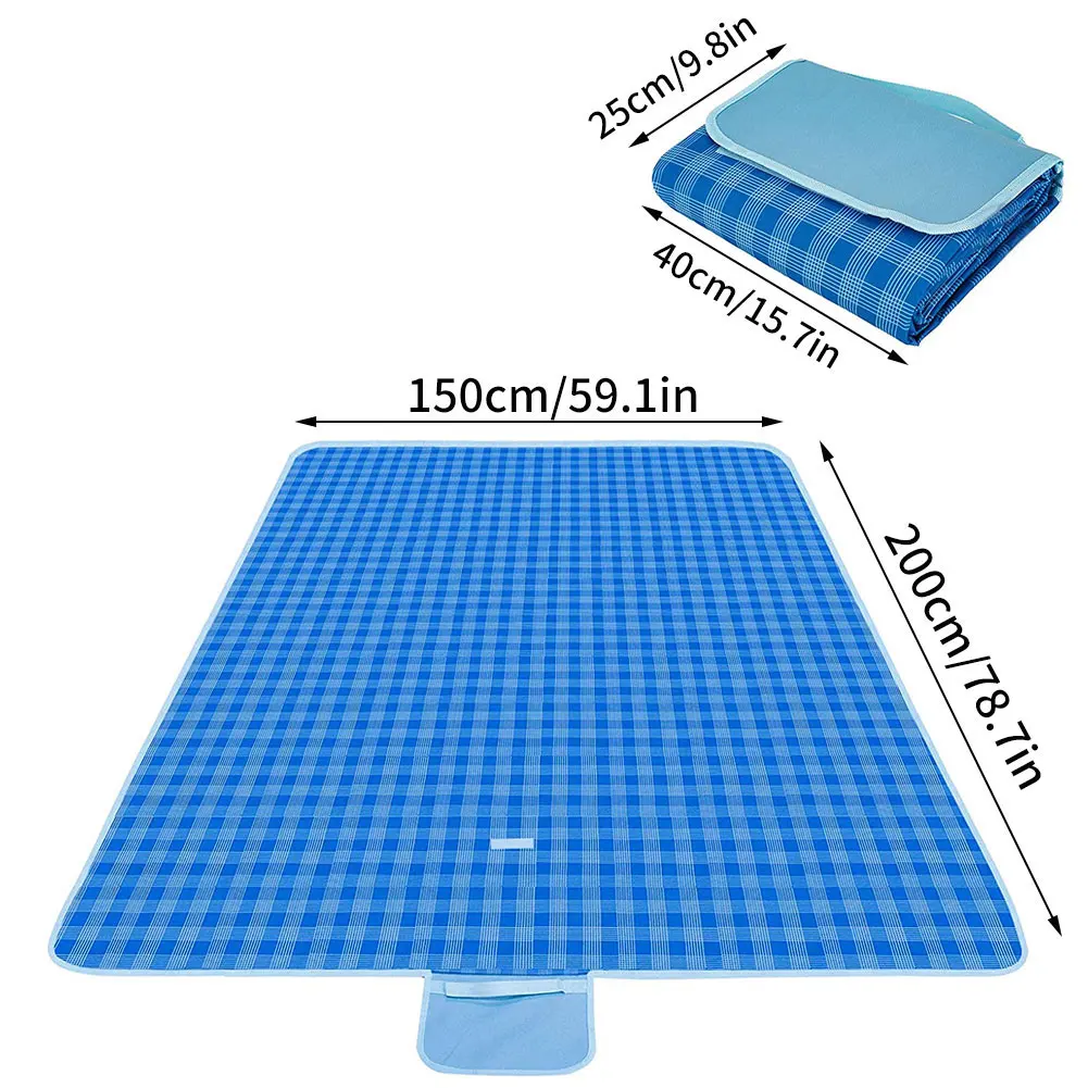 

2M*1.5M Waterproof Beach Blanket Outdoor Portable Picnic Mat Camping Ground Mat Mattress Camping Camping Bed Sleeping Pad