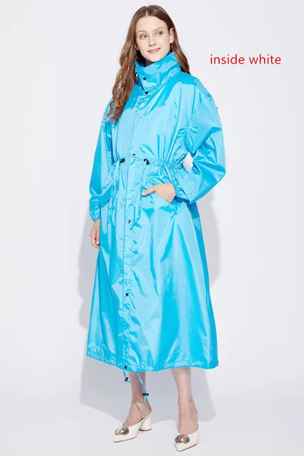 sky blue Длинный плащ для женщин и мужчин, пончо, водонепроницаемый, на открытом воздухе, тур, дождевик, пончо, куртка, Capa De Chuva Chubasqueros, большой размер - Цвет: sky blue