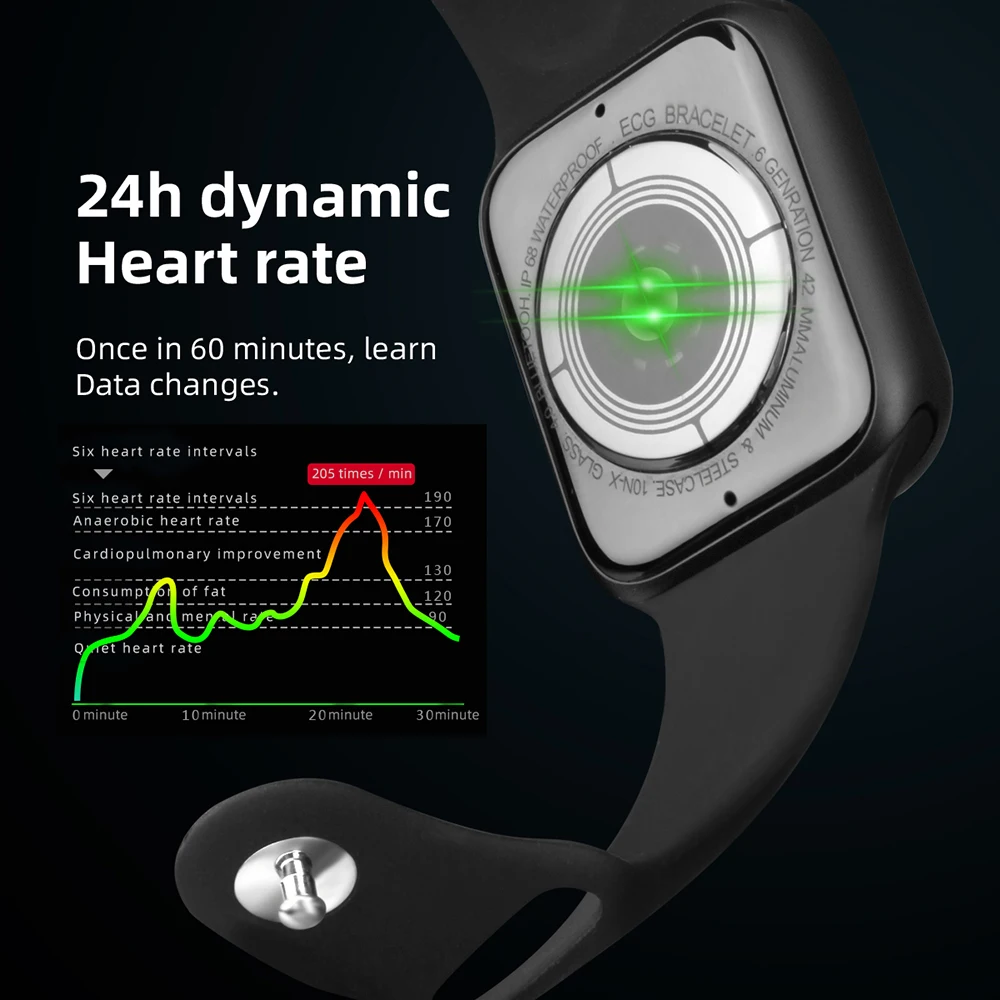 Умные часы UTELITE P90 Мониторинг Артериального давления напульсники фитнес трекер