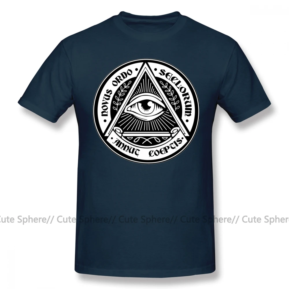 Illuminati футболка пляжная Милая футболка 6xl Мужская хлопковая футболка с короткими рукавами и принтом - Цвет: Navy Blue