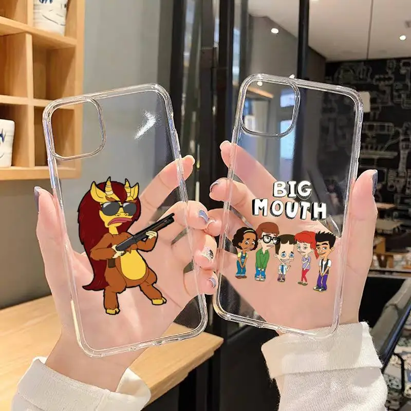 

Big Mouth Phone Case For iphone 13 12 11 8 7 plus mini x xs xr pro max Transparent soft