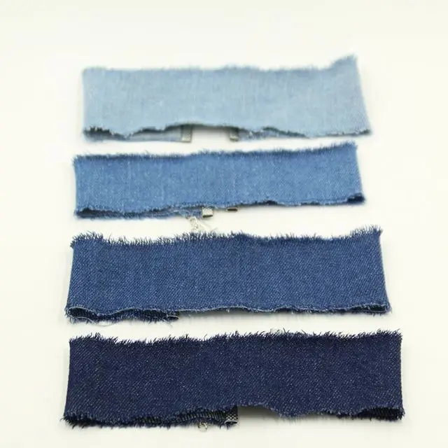 50 мм широкий винтажный простой синий джинсовый Воротник Колье женское панк