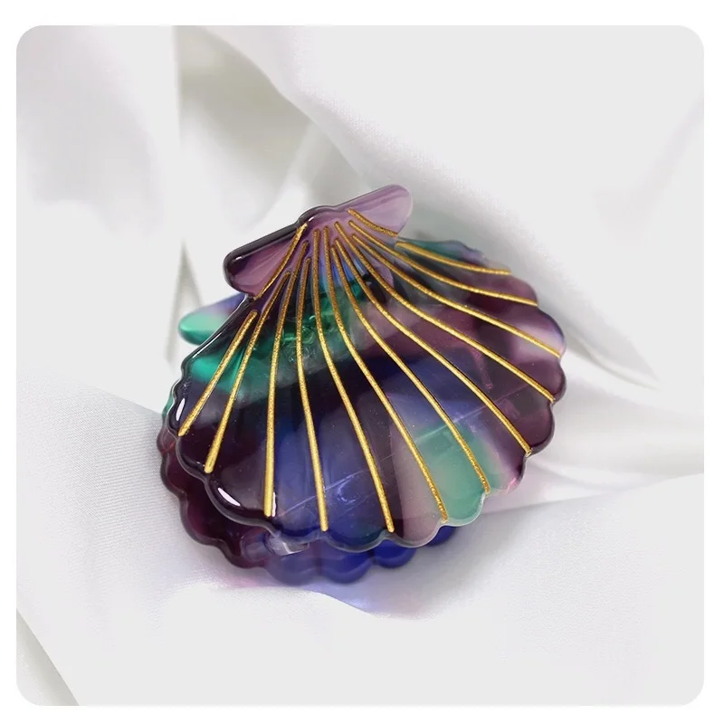 2019 New Fashion Shell Party Hair Clip Acetate Resin Floral Bohemia Hairgrips Ponytail Hairpins Starfish Women Accessories |