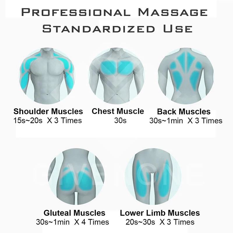 

32 Gear Massage Gun 7800r Muscle Massager Sport Therapy Massager High Frequency Vibration Fascia Gun With 5 Massage Heads