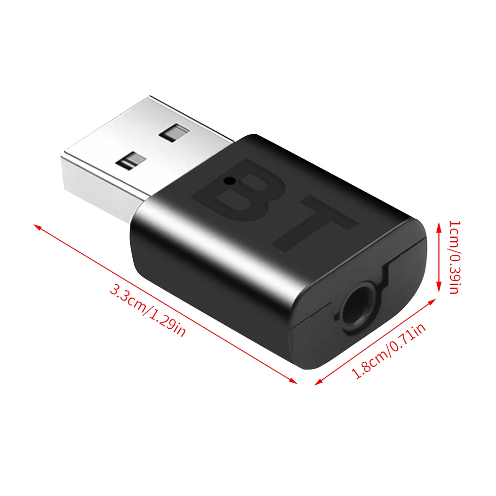 

New USB Wireless Bluetooth 5.0 Receiver Adapter Music Speakers 3.5mm AUX Car Stereo Audio Adapter For TV Headphone