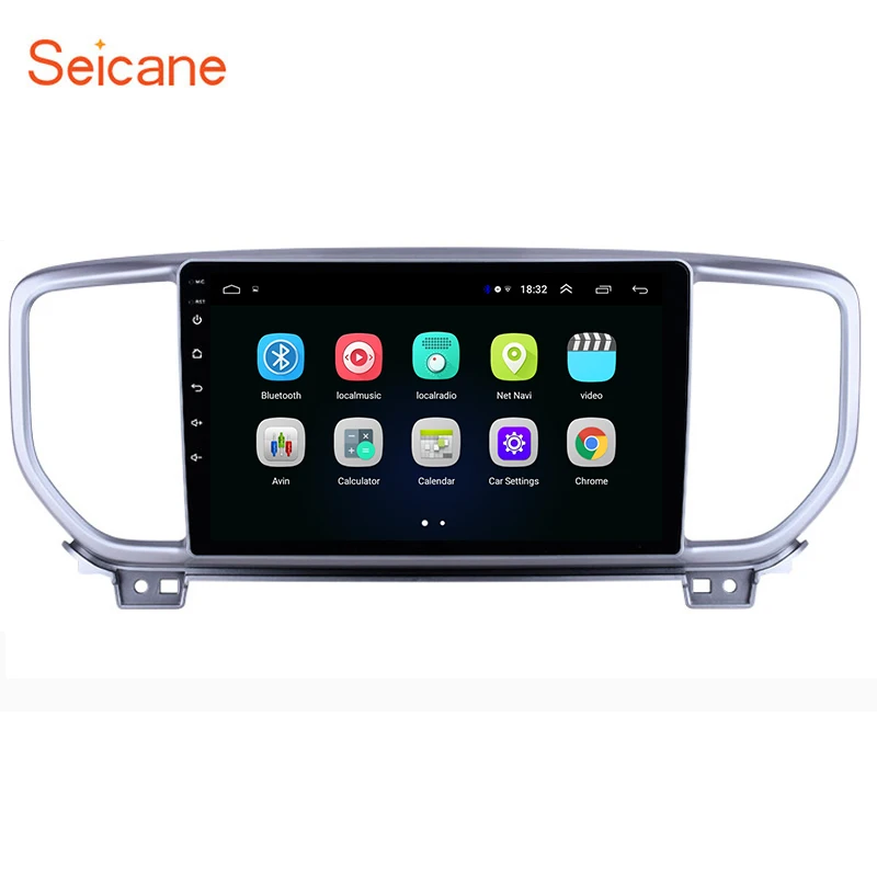 Автомобильный радиоприемник Seicane 2DIN 2.5D экран 9 дюймов GPS Android 8 1 для Kia Sportage R 2018