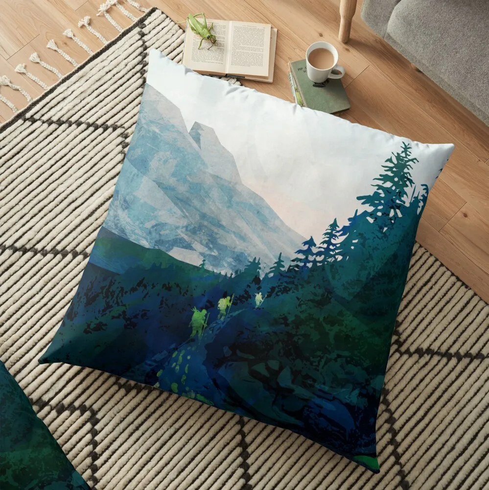 

Indigo Gradient Floor Pillow Printed Cushion Cover 45*45cm throw Pillow Case Cushion cover pillow Decorative for home