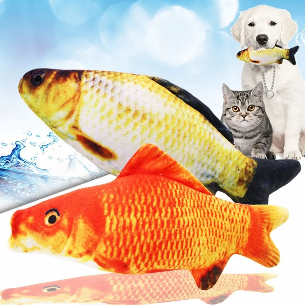 

Pet Cat Toy Plush Canvas Bite Toys Catnip Cat Cite Vocal Creative Simulation Fish Toy Chew Squeak Toy 1 Pcs Puppy Sound Toys