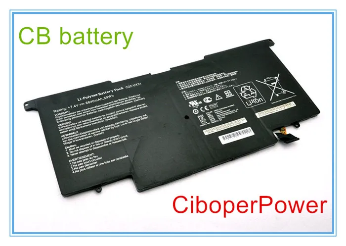 Оригинальные качественные Аккумуляторы для UX31 UX31A UX31E C22 7 4 V 6840mAh 50WH|Аккумуляторы