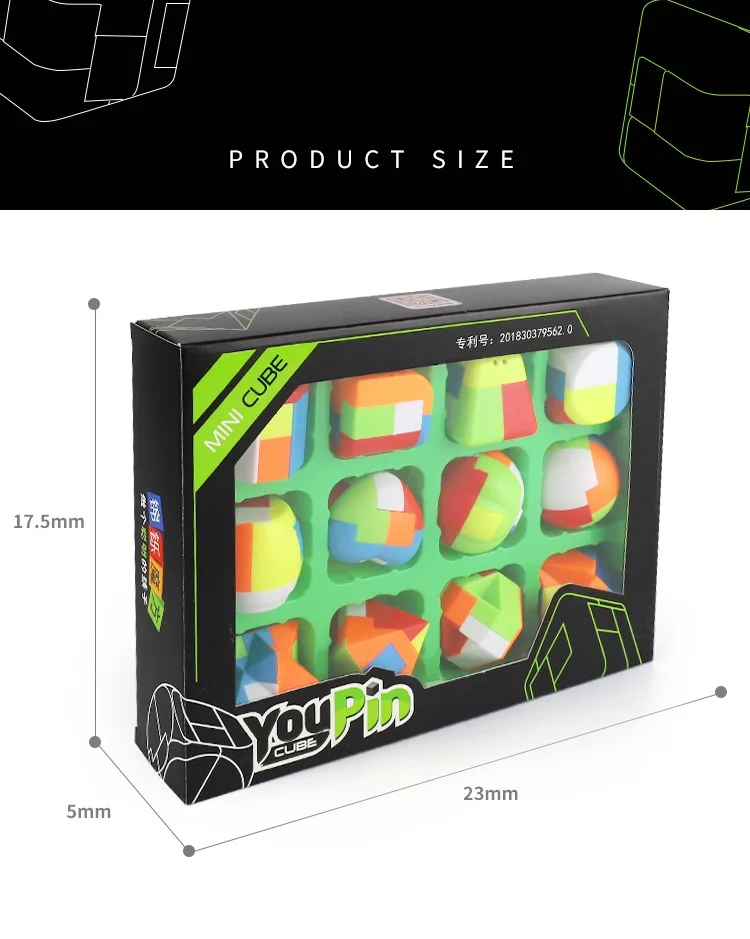 12 шт./компл. LUBAN Lock Cube IQ развивающая интеллектуальная игрушка-головоломка 3D