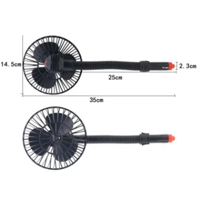

12V Mini Car Fan Cigarette Lighter Caravan Truck Boat Vehicle Cooler 4XFB