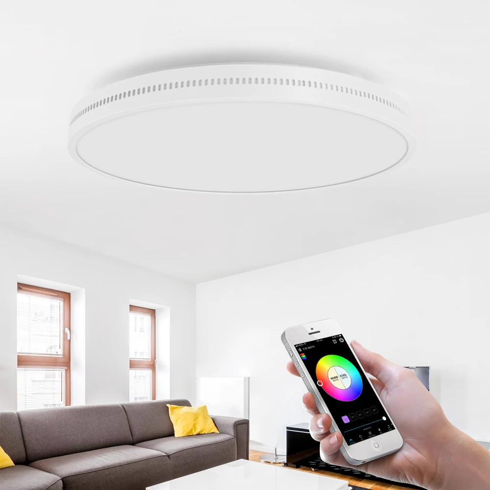 Умный светодиодный потолочный светильник 48 Вт 60 RGB с затемнением Wi-Fi и