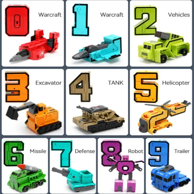 Робот-трансформер цифровой конструктор разных видов сборка комбинация боевых