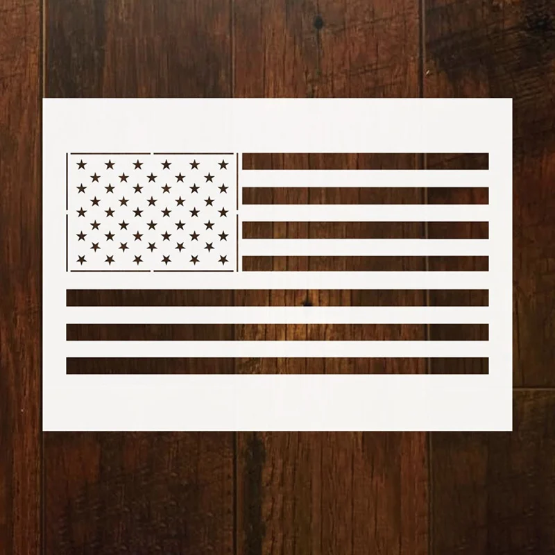 

American Flag 50 Stars DIY Stencil For Painting Craft Ruler For Kids Stationery Supply