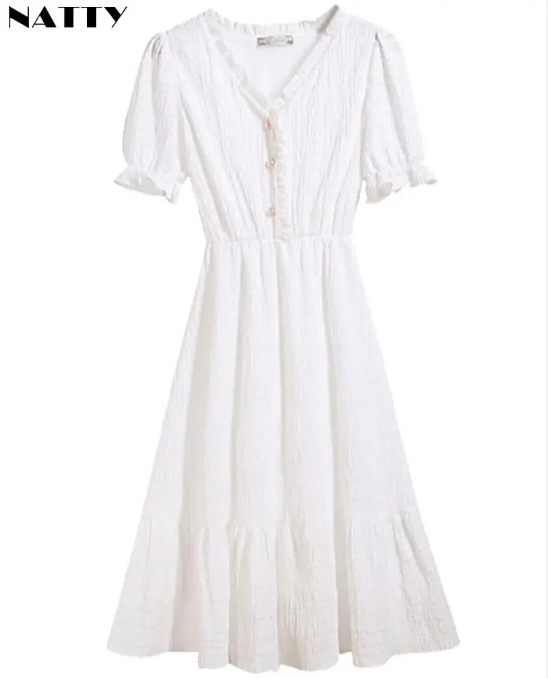 

Elegant Ruched Floral Solid Color Dress Women Autumn Dress Sexy V-neck Full Sleeve Female Long Dresses 2021 A-LINE Dresses