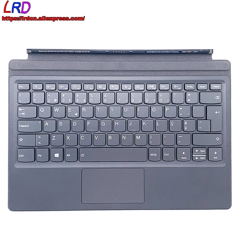 New Original PT Portuguese Backlit Keyboard Portable Mini Base Folio Case for Lenovo Ideapad Miix 520-12IKB Tablet 5N20N88591