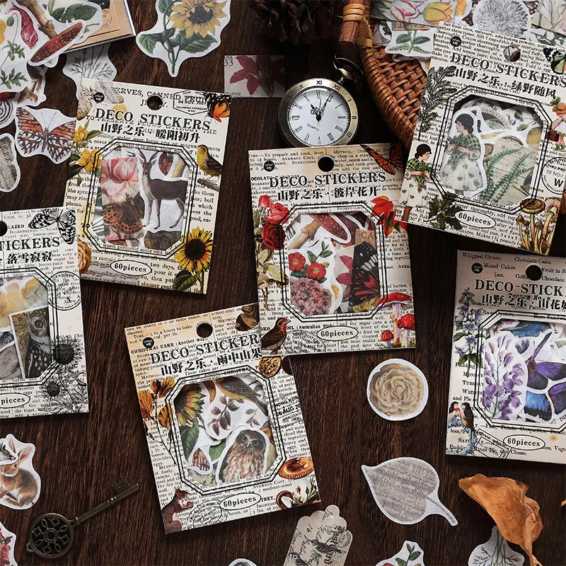 

30 pack/lot Mountain Animal Plants Washi Stickers Decorative Stationery Sticker Memo Scrapbooking DIY Diary Album Stick Label