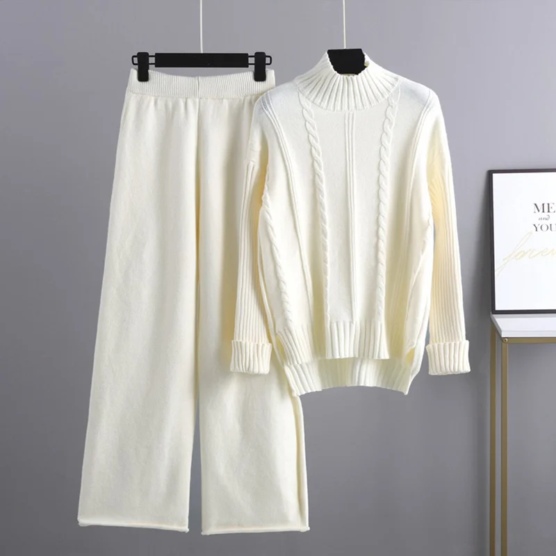 Женские трикотажные комплекты из 2 предметов однотонный Повседневный пуловер