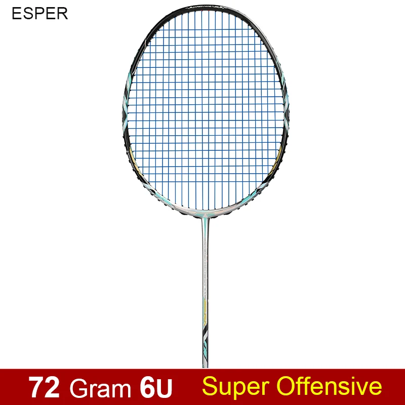 Ракетка для бадминтона ESPER 72 грамм профессиональная легкая ракетка из