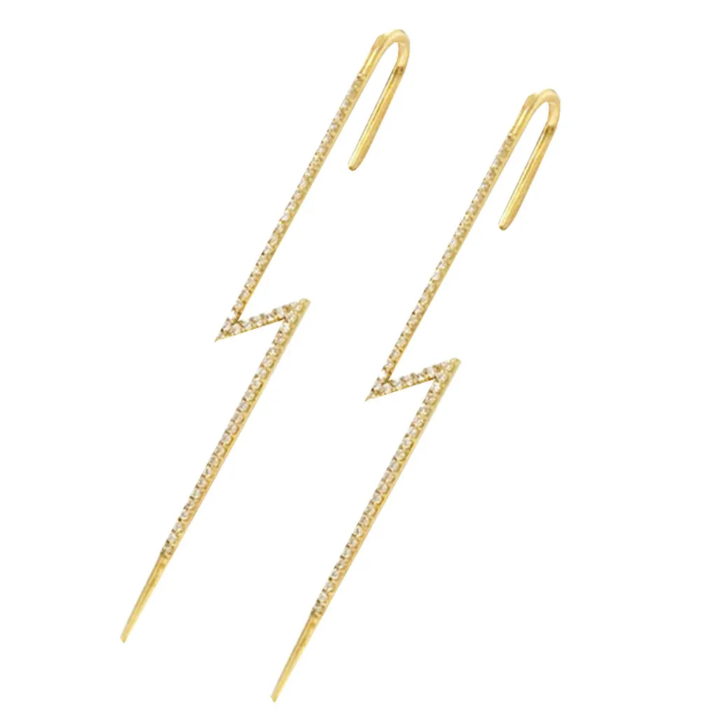 Серьги-гвоздики с крючком на гусеничном ходу 2 шт. | Украшения и аксессуары