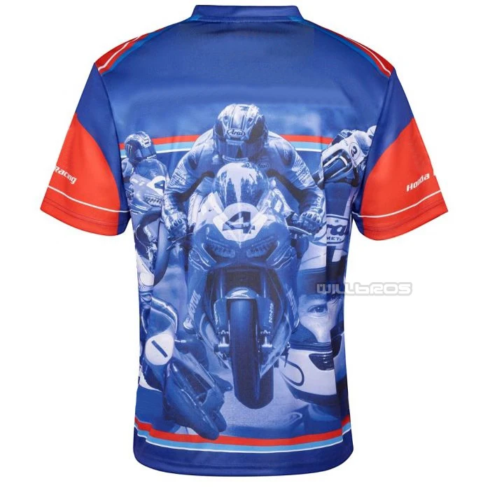 Футболка для мотокросса гоночного мотоцикла GP MX Honda Race Blue Jersey | Автомобили и