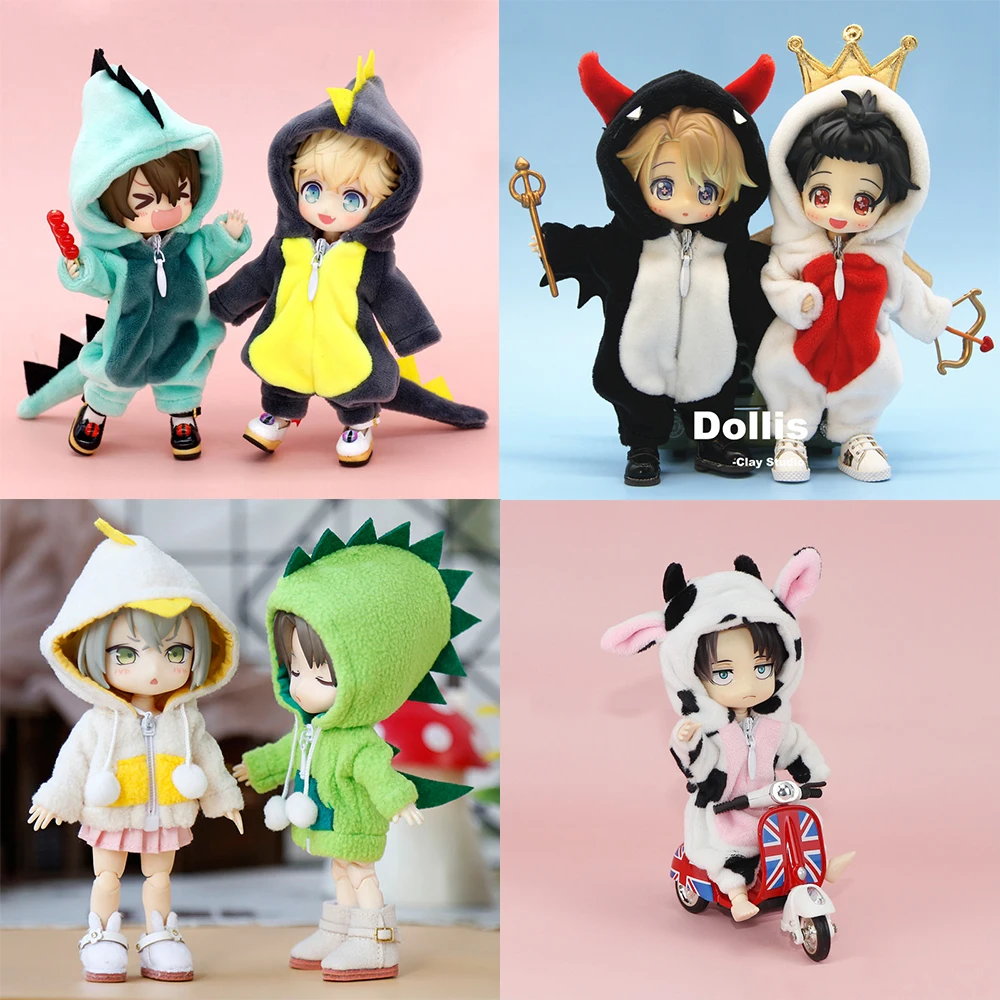 Одежда для куклы Ob11 костюм милого динозавра животного монстра единорога