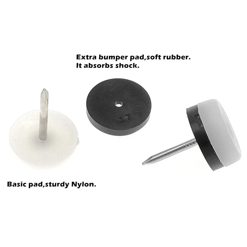 40 шт утолщенная мебель Glide Нейл он нейлоновый ползунок Коврик для пола протектор