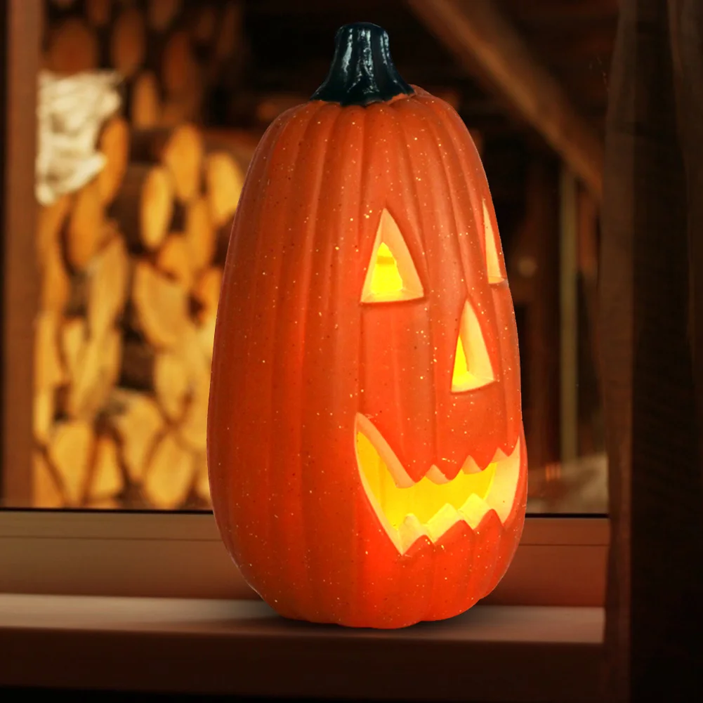 

Halloween LED Pumpkin Lantern Portable Battery Powered Desktop Decor Pumpkin Light Creative Children Gifts Table Simulation Lamp