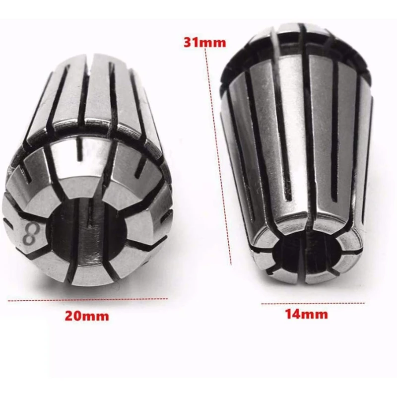 

Er16 Spring Collet + Motor Shaft 8mm Extension Rod Holder Cnc Milling Lathe Tool Engraving Machine