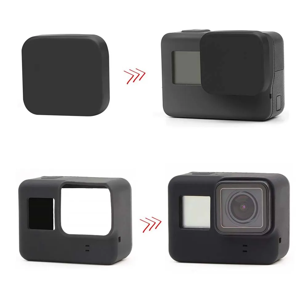 Аксессуары для Go Pro, камуфляжный защитный чехол-рамка для GoPro Hero 7 6 5, черный нагрудный ремень для камеры, комплект для GoPro