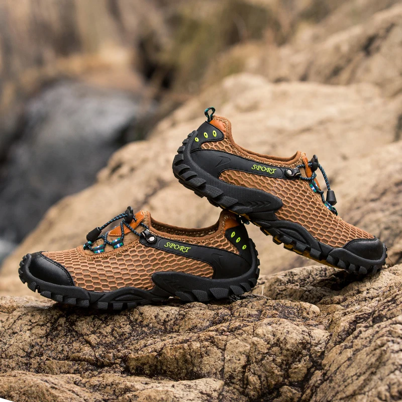 SusuGrace 2020 летние мужские походные туфли сетчатые уличные кроссовки большого