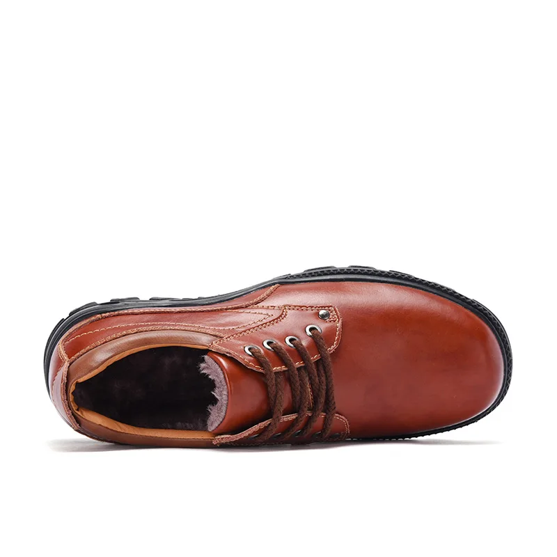 

High Quality Men Cotton Shoes Men Genuine Leather Shoes Men Luxury Loafers moccasins Lace Up Non-slip driving shoes Big Size 47