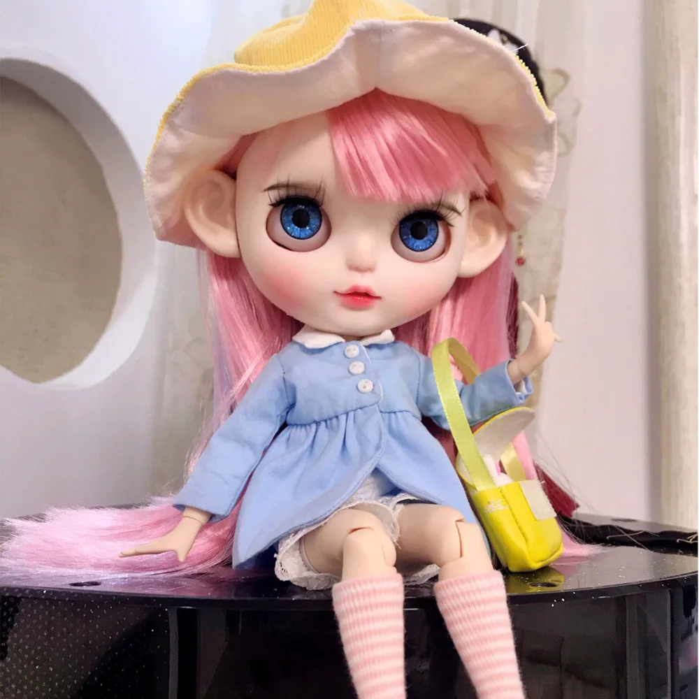 

Милая кукольная одежда для блайз, шляпы + топ + шорты + сумка + носки 5 шт./лот Ручная работа в детском стиле 6. 21,3