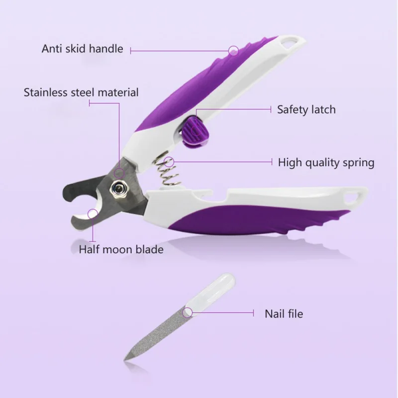 

Dog Nail Clippers Trimmers Safety Protection Nail Files Sharp Blades Strong Non Slip Handle Professional Home Beauty Care Tool