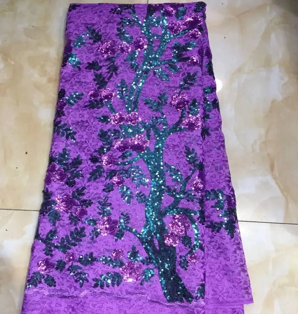 

Нигерия, новейший дизайн, кружевная ткань, 5 ярдов/шт., высококачественное Африканское кружево с блестками для вечернего платья