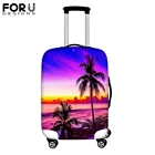 Эластичный чехол для чемодана FORUDESIGNS, защитный чехол для багажника, с принтом тропических пальм