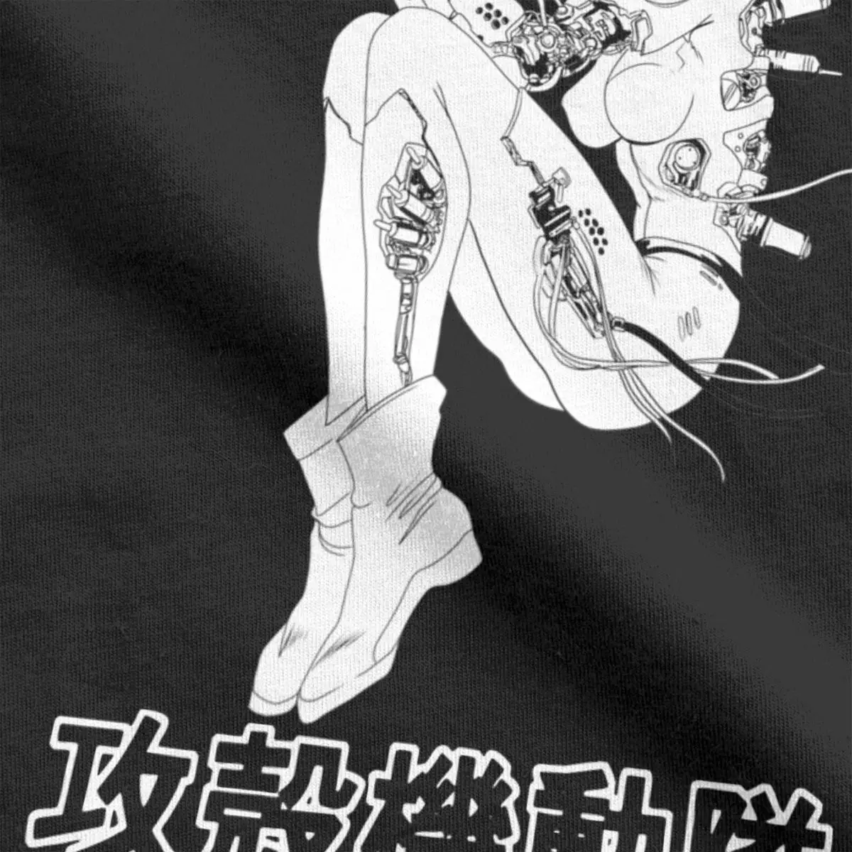 Мужская футболка Motoko Ghost In The Shell Забавные футболки с коротким рукавом и круглым
