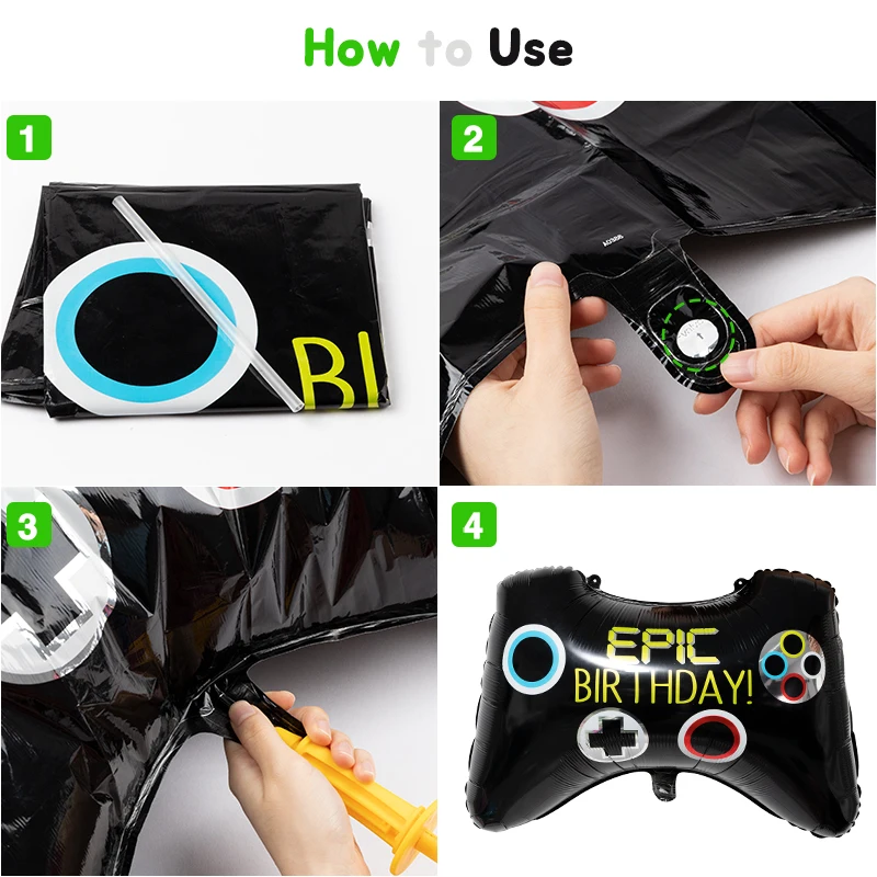 

106Pcs Video Game Balloons Garland Arch Kits Birthday Parties Decor Supplies Green Black Latex Game St. Patrick's Day for Kids