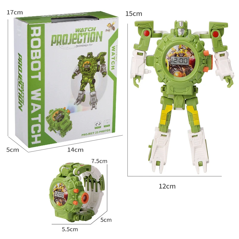 Электронные деформируемые Проекционные спортивные часы Трансформация Робот
