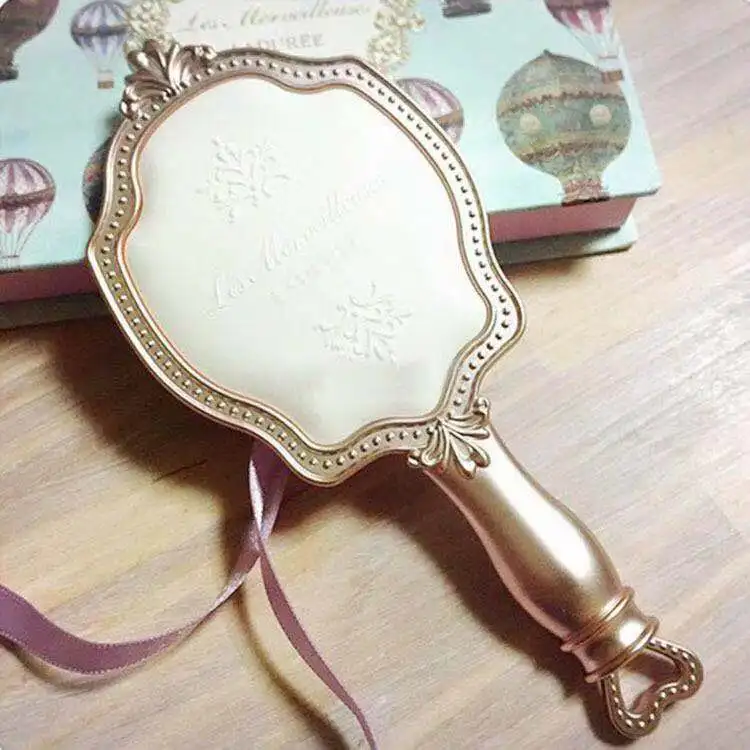 Портативное косметическое винтажное туалетное зеркало для девочек мини-зеркало