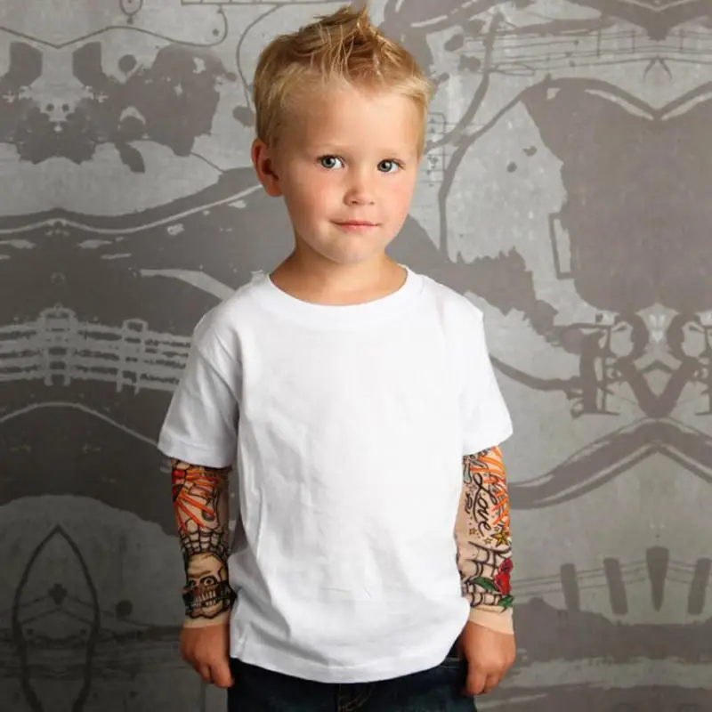 

Cotton Tattoo Long Sleeve Children T-Shirt Streetwear Funny Stranger Things Top Boy Girl Matching Clothes 2-8T Fashion European