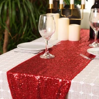 royaltime glitter redrose goldsilver sequin table runners sparkly wedding party banquet tablecloth decor for bedroom 30x180cm