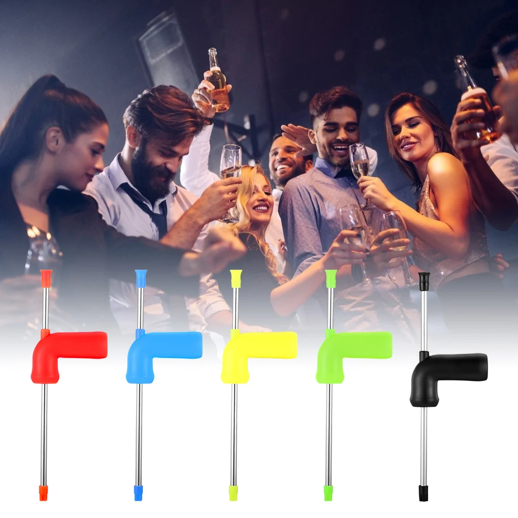 1PC Beer Snorkel Straw Bong Funnel Slammer Double Drinking Bar Tools Festivals Party Dispenser Y1F5 | Дом и сад