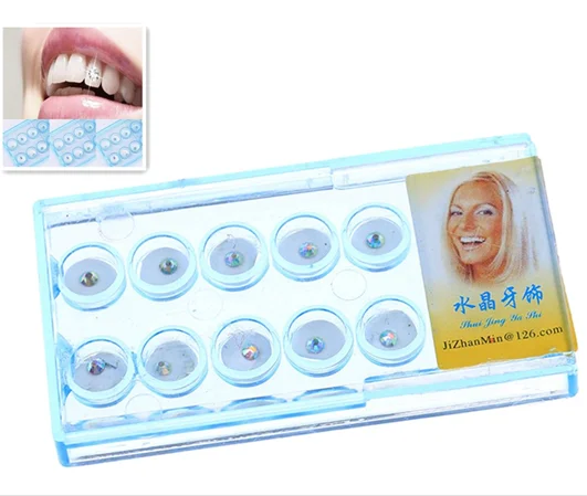 

10Pieces Crystal Tooth Ornaments Jewelry Dental Oral Teeth Gems Clear Color Teeth Nail Decoration Cosmetic Tools for Women