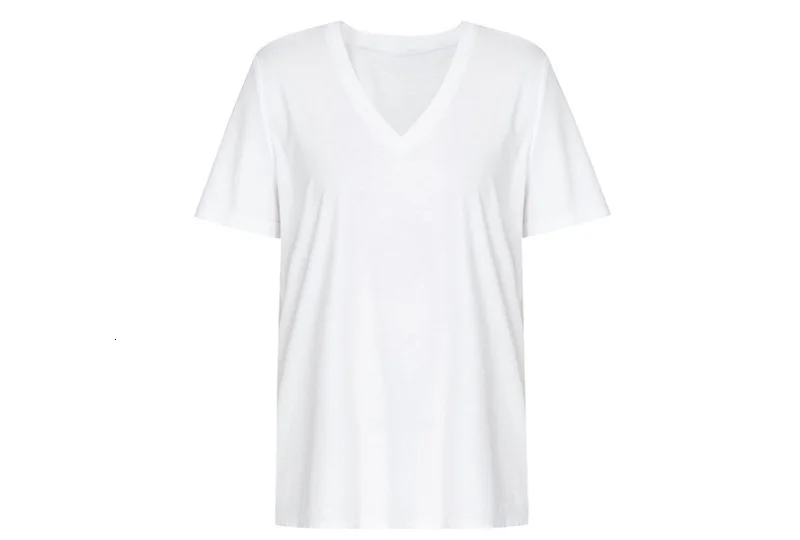 2XL-7XL размера плюс женская одежда модная футболка большого размера Женская однотонная Повседневная футболка с v-образным вырезом и коротким рукавом топы Femme