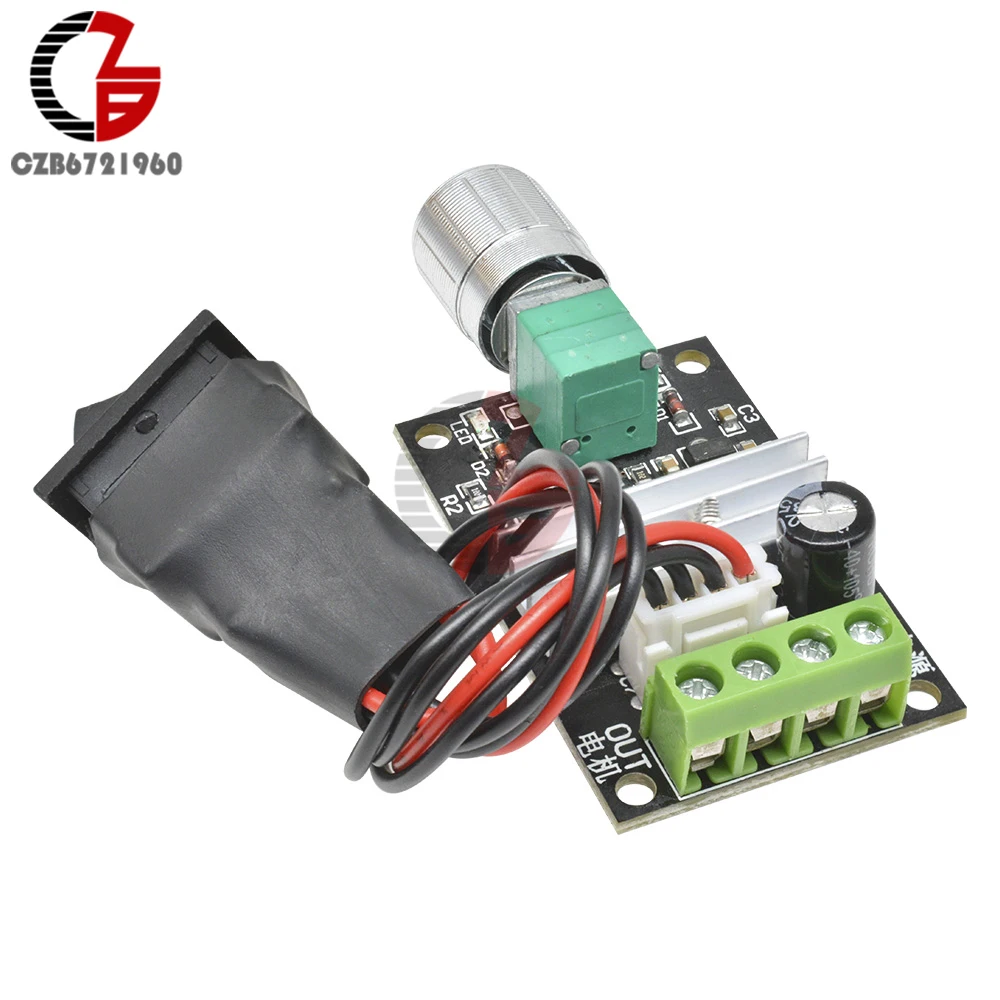 DC 12V 24V 3A 80 Вт 1203BB контроллер скорости двигателя постоянного тока Регулируемый PWM Скорость регулятор Реверсивный Скорость Управление переключатель 6 V-28 V