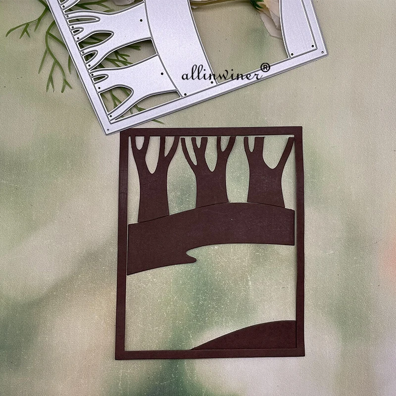 

Рамка с наклоном дерева, металлические Вырубные штампы, трафареты, вырезанные для «сделай сам», скрапбукинг, альбомная бумага, тиснение