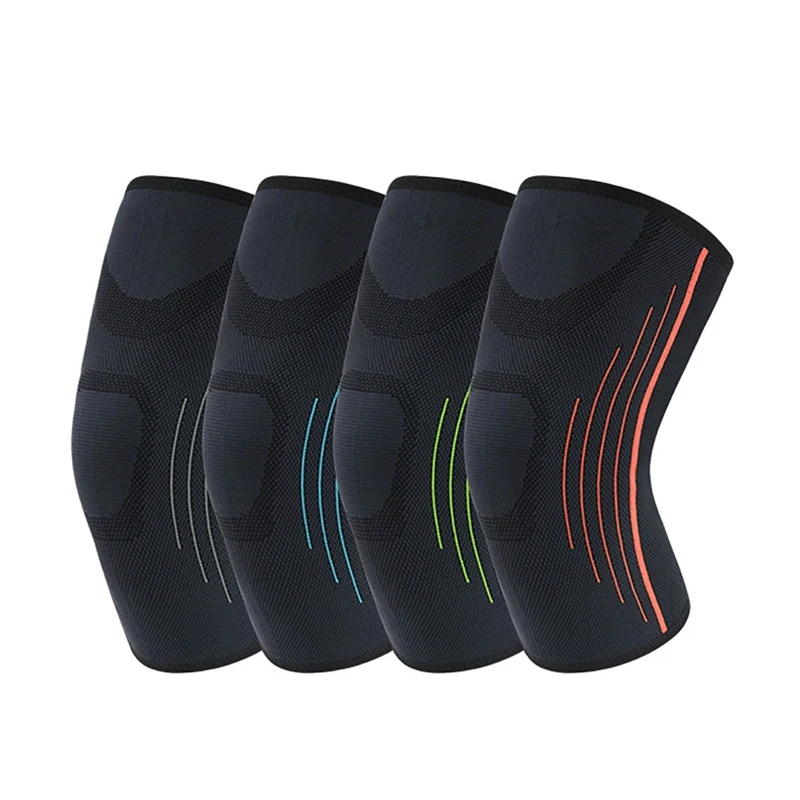 

1pc Knee Pad Sleeve Thermal Knit Leg Support Bandage Protector For Compression Runnaing Jogging Hiking Football Soccer