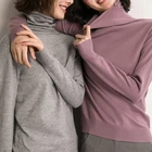 2020 размера плюс кашемировый свитер для женщин ворс с высоким воротником-стойкой пуловер Джемпер внутренний свитер с высоким воротом Тонкий джемпер теплый повседневный стиль; Лидер продаж