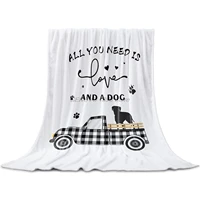 sweet home fleece throw blanket small size buffalo plaid truck loads dog lightweight flannel blankets for couch bed living r